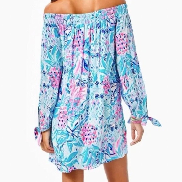 Beautiful Lilly Pulitzer off shoulder MaryEllen Dress. - Picture 3 of 8
